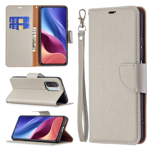 

For Xiaomi Mi 11i / Poco F3 / Redmi K40 /K40 Pro Litchi Texture Pure Color Horizontal Flip Leather Case with Holder & Card Slots & Wallet & Lanyard(Grey)