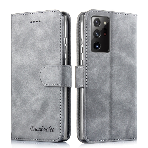 

For Samsung Galaxy A52 5G / 4G Diaobaolee Pure Fresh Texture Horizontal Flip Leather Case with Holder & Card Slot & Wallet & Photo Frame(Grey)