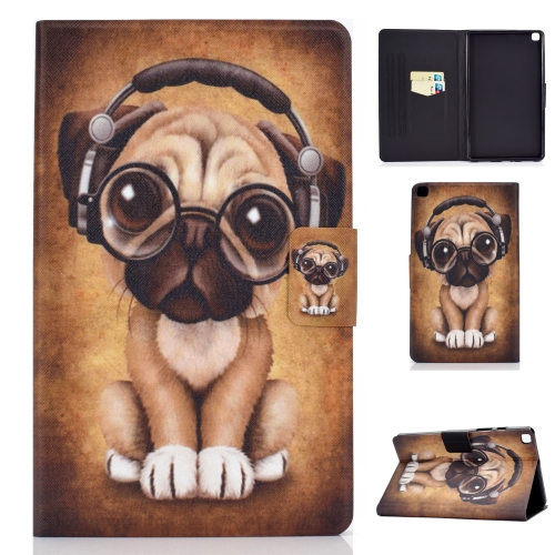 

For Samsung Galaxy Tab A7 Lite 8.7 (2021) T220 / T225 Voltage Texture Colored Drawing Horizontal Flip Leather Case, with Holder & Card Slots(Shar Pei)