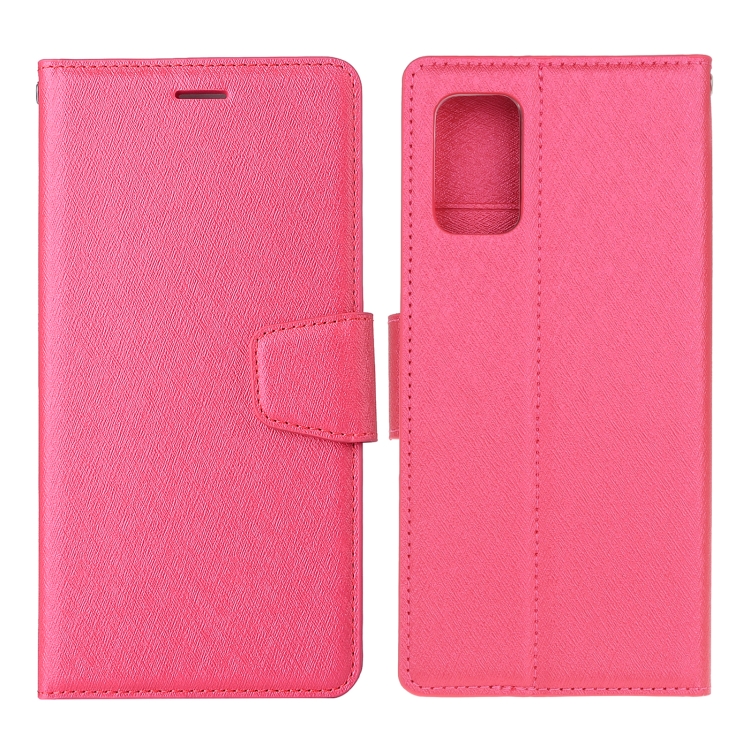 

For Xiaomi Mi 10 Lite 5G Silk Texture Horizontal Flip Leather Case with Holder & Card Slots & Wallet & Photo Frame(Rose Red)
