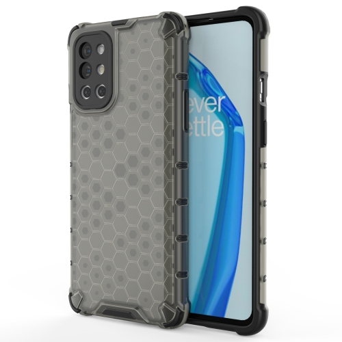 

For OnePlus 9R Shockproof Honeycomb PC + TPU Case(Black)