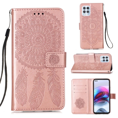 

For Motorola Moto G100 / Edge S Dream Catcher Printing Horizontal Flip Leather Case with Holder & Card Slots & Wallet & Lanyard(Rose Gold)