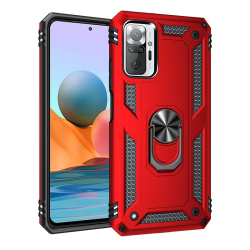 

For Xiaomi Redmi Note 10 Pro / Note 10 Pro Max Shockproof TPU + PC Protective Case with 360 Degree Rotating Holder(Red)