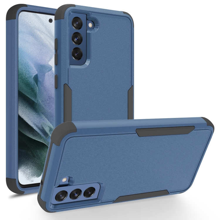 

For Samsung Galaxy S21 FE TPU + PC Shockproof Protective Case(Royal Blue + Black)