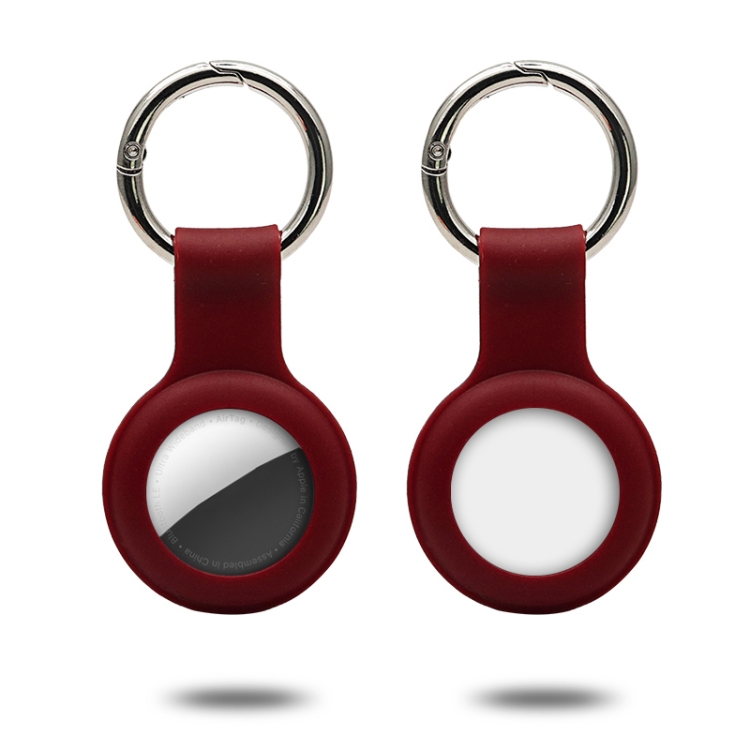 

Silicone Case with Keychain Ring for AirTag(Wine Red)