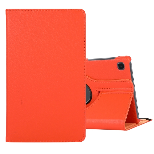

For Samsung Galaxy A7 Lite T220 360 Degree Rotation Litchi Texture Flip Leather Case with Holder(Orange)