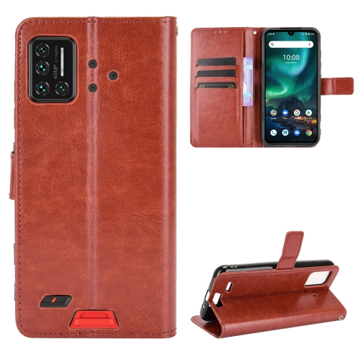 

For UMIDIGI Bison GT Crazy Horse Texture Horizontal Flip Leather Case with Holder & Card Slots & Lanyard(Brown)