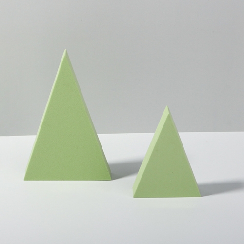 

2 x Triangles Combo Kits Geometric Cube Solid Color Photography Photo Background Table Shooting Foam Props (Green)