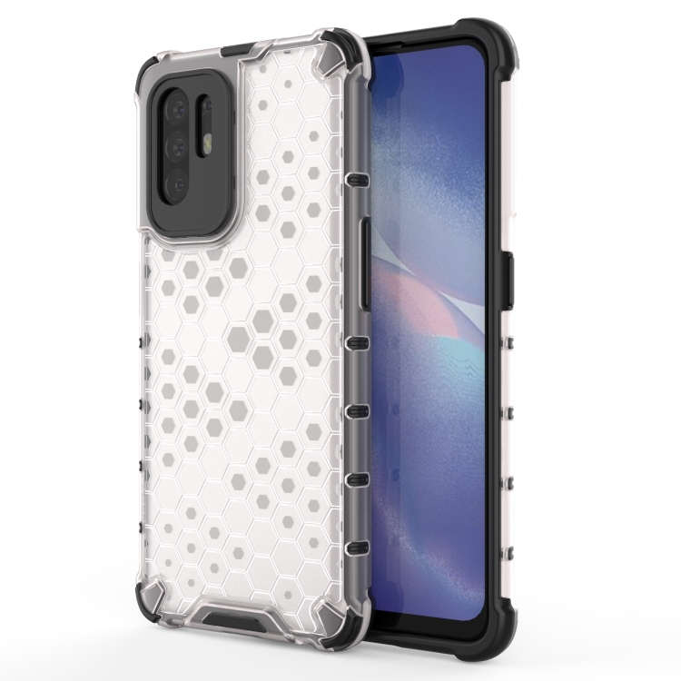 

For OPPO Reno5 Z 5G Shockproof Honeycomb PC + TPU Case(White)