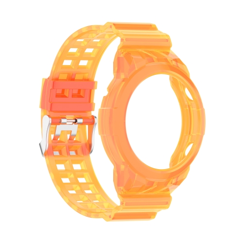 

For Huawei Watch GT 2 Silicone Integrated Translucent Watch Band (Orange)