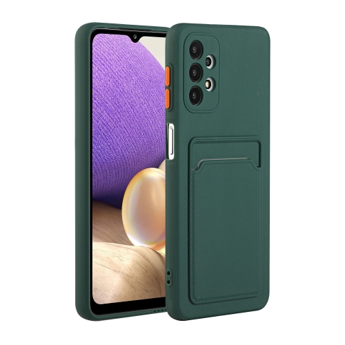 

For Samsung Galaxy A32 5G Card Slot Design Shockproof TPU Protective Case(Dark Green)