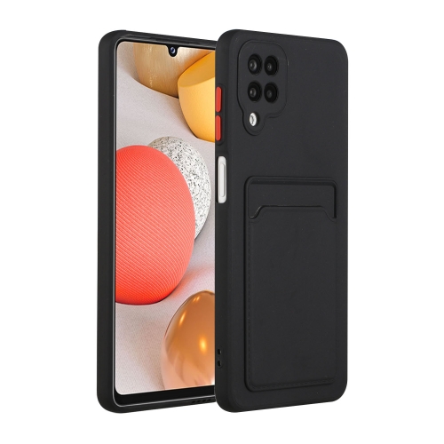 

For Samsung Galaxy M12 Card Slot Design Shockproof TPU Protective Case(Black)