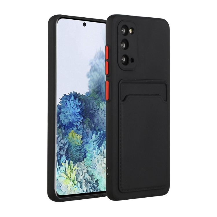 

For Samsung Galaxy S20 Card Slot Design Shockproof TPU Protective Case(Black)