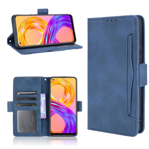 

For OPPO Realme 8 4G / Realme 8 Pro 4G Skin Feel Calf Pattern Horizontal Flip Leather Case with Holder & Card Slots & Photo Frame(Blue)