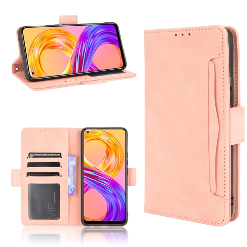 

For OPPO Realme 8 4G / Realme 8 Pro 4G Skin Feel Calf Pattern Horizontal Flip Leather Case with Holder & Card Slots & Photo Frame(Pink)