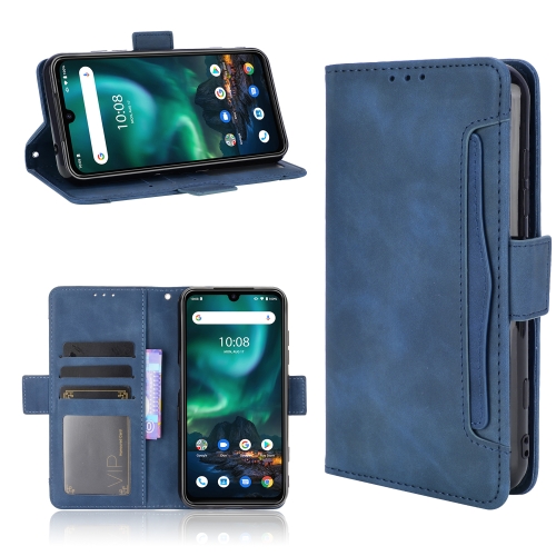 

For UMIDIGI Bison GT Skin Feel Calf Pattern Horizontal Flip Leather Case with Holder & Card Slots & Photo Frame(Blue)