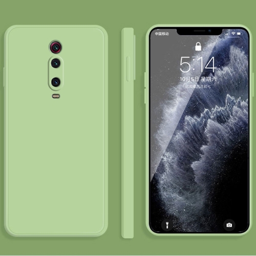 

For Xiaomi Redmi K20 Pro Solid Color Imitation Liquid Silicone Straight Edge Dropproof Full Coverage Protective Case(Matcha Green)