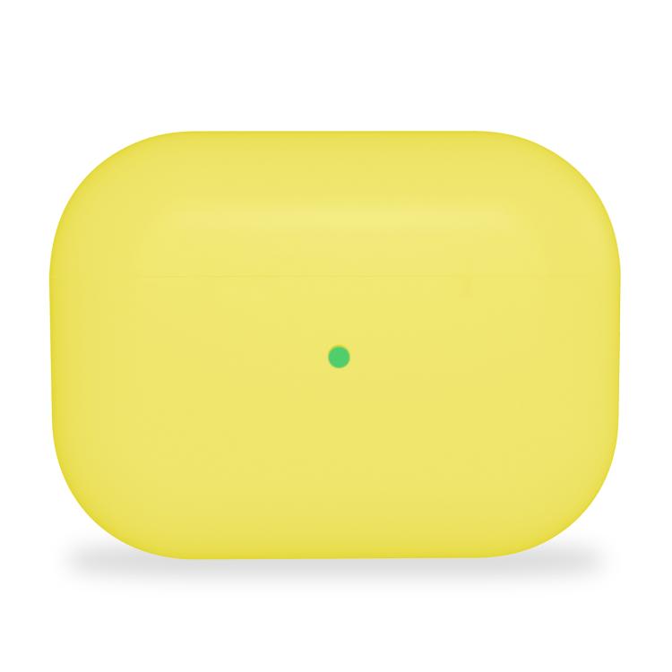 【AirPods Pro用】シリコンケース　薄黄色 Apple AirPods Pro用超薄型液体シリコンワイヤレスイヤホン保護ケース