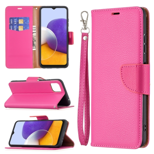 Funda Silicona Líquida con Cordón para Samsung Galaxy A22 5G color Rosa