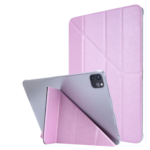 

Silk Texture Horizontal Deformation Flip Leather Tablet Case with Holder For iPad Pro 11 2021(Pink)