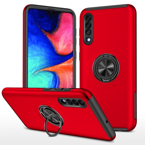 

For Samsung Galaxy A30s / A50s / A50 PC + TPU Shockproof Magnetic Protective Case with Invisible Ring Holder(Red)