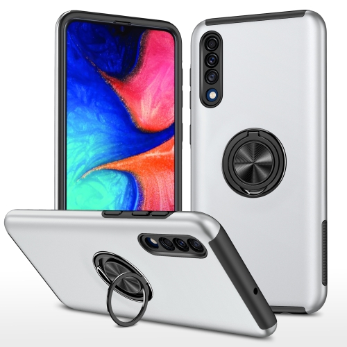 

For Samsung Galaxy A30s / A50s / A50 PC + TPU Shockproof Magnetic Protective Case with Invisible Ring Holder(Silver)