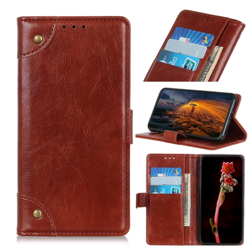 

For Nokia X10 / X20 Copper Buckle Nappa Texture Horizontal Flip Leather Case with Holder & Card Slots & Wallet(Brown)