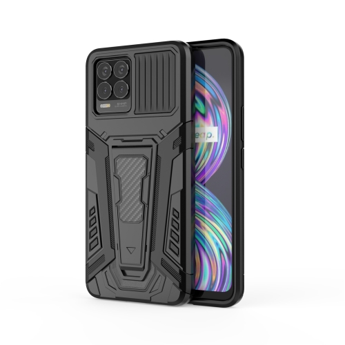 

For OPPO Realme 8 War Chariot Series Armor All-inclusive Shockproof PC + TPU Protective Case with Invisible Holder(Black)