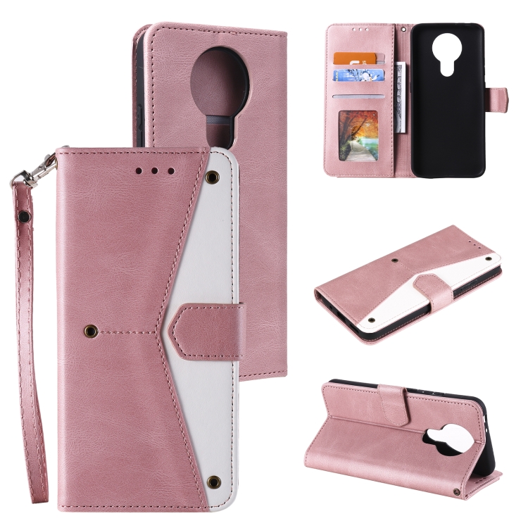 

For Nokia 3 Stitching Calf Texture Horizontal Flip Leather Case with Holder & Card Slots & Wallet(Rose Gold)
