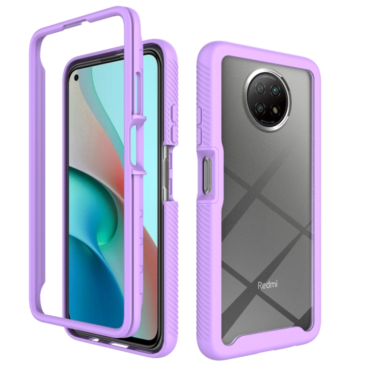 

For Xiaomi Redmi Note 9T Starry Sky Solid Color Series Shockproof PC + TPU Protective Case(Purple)
