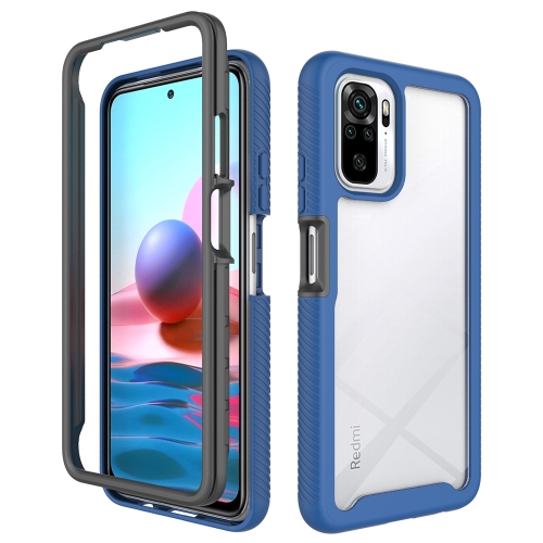 

For Xiaomi Redmi Note 10 Starry Sky Solid Color Series Shockproof PC + TPU Protective Case(Royal Blue)