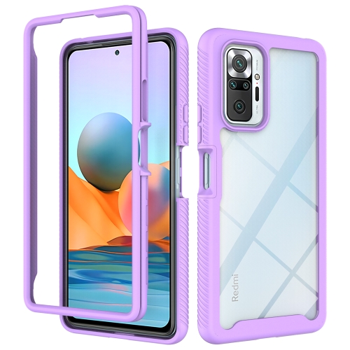 

For Xiaomi Redmi Note 10 Pro Starry Sky Solid Color Series Shockproof PC + TPU Protective Case(Purple)