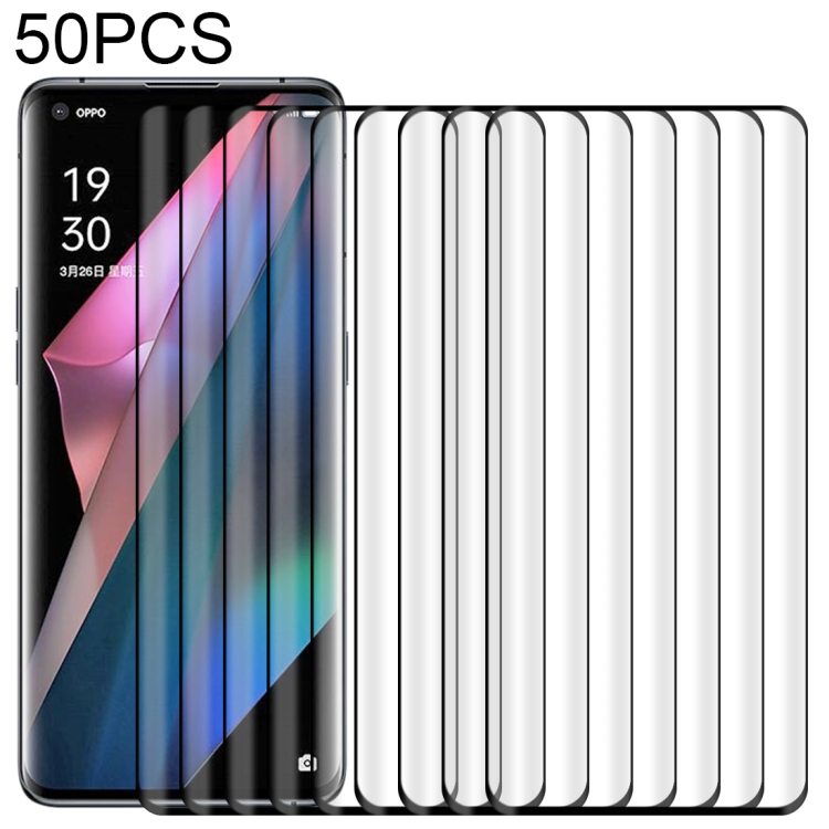 thumbnail image 2 of 3D Curved Tempered Glass Screen Protector For OPPO Find X3 Pro – Full Coverage, 9H (Black) 2 of 4