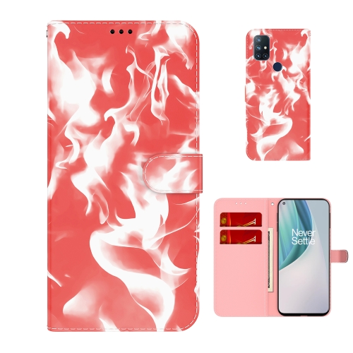 

For OnePlus Nord N10 5G Cloud Fog Pattern Horizontal Flip Leather Case with Holder & Card Slot & Wallet(Red)