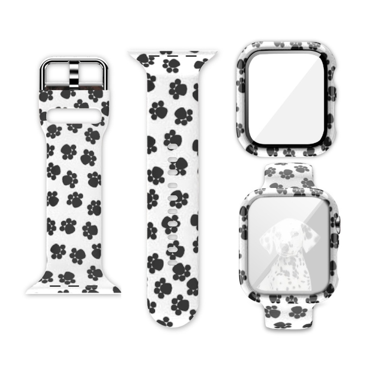 Silicone Printing Integrated Watch Case Watch Band For Apple Watch