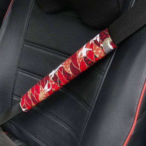 Protecteur de couverture d'épaule de ceinture de sécurité de voiture en  cuir de fibre 6.5X23cm (gris)