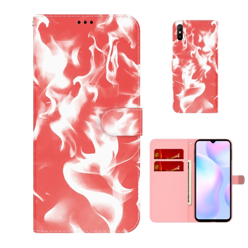 

For Xiaomi Redmi 9A Cloud Fog Pattern Horizontal Flip Leather Case with Holder & Card Slot & Wallet(Red)