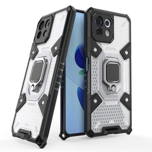 

For Xiaomi Mi 11 Lite Space PC+TPU Shockproof Case with Ring Holder(White)