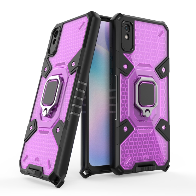 

For Xiaomi Redmi 9A Space PC+TPU Shockproof Case with Ring Holder(Purple)