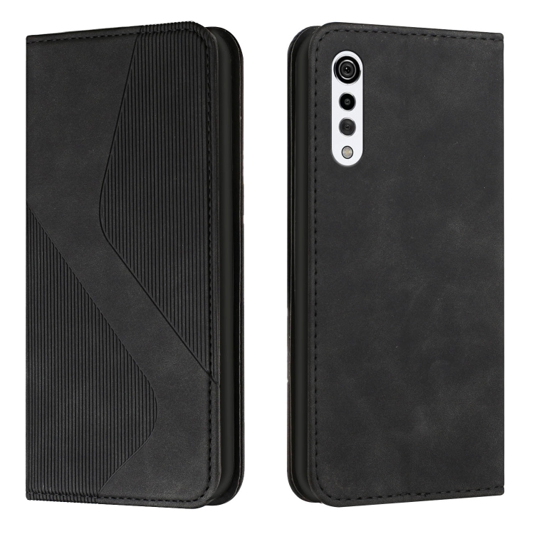 

For LG Velvet Skin Feel Magnetic S-type Solid Color Horizontal Flip Leather Case with Holder & Card Slot & Wallet(Black)