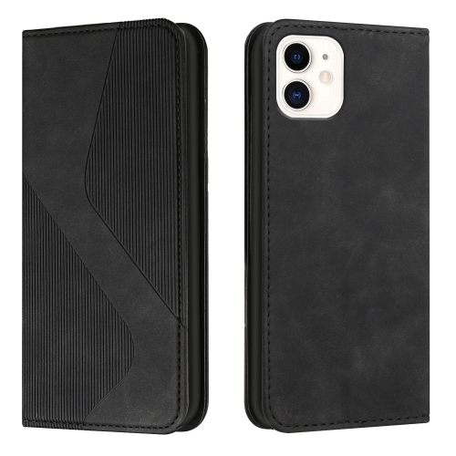 

Skin Feel Magnetic S-type Solid Color Horizontal Flip Leather Case with Holder & Card Slot & Wallet For iPhone 11(Black)