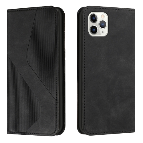 

Skin Feel Magnetic S-type Solid Color Horizontal Flip Leather Case with Holder & Card Slot & Wallet For iPhone 11 Pro(Black)