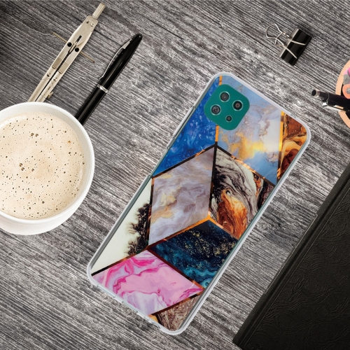 

For Samsung Galaxy A22 5G Abstract Marble Pattern TPU Protective Case(Water color)