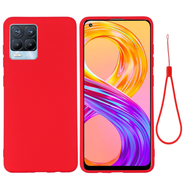 For OPPO Realme Pro Pure Color Liquid Silicone Shockproof Full  Coverage Case(Red)