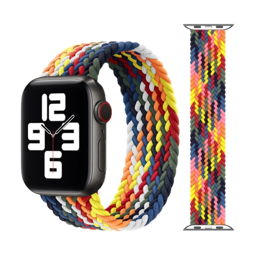 

Metal Head Braided Nylon Watch Band, Size: L 155mm For Apple Watch Series 7 41mm / 6 & SE & 5 & 4 40mm / 3 & 2 & 1 38mm(Colorful)