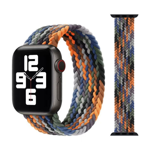 

Metal Head Braided Nylon Watch Band, Size: L 165mm For Apple Watch Series 7 45mm / 6 & SE & 5 & 4 44mm / 3 & 2 & 1 42mm(Camouflage Colorful)