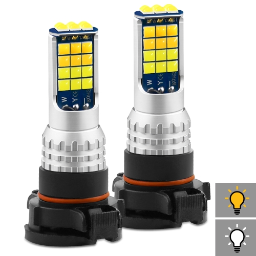 

2 PCS V6 H16 DC9-36V 30W 3000LM IP65 Car LED Double Color Fog Light with 30LEDs SMD-2525 Lamp