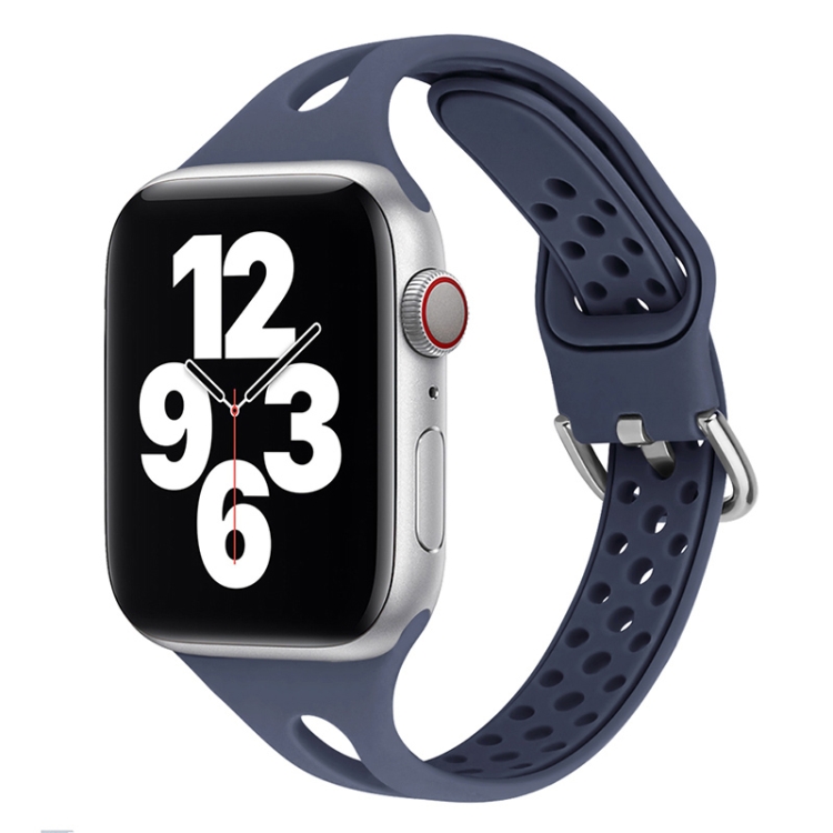 SUNSKY - Bandas de relojes de reemplazo de silicona para Apple Watch Series  6 \u0026 SE \u0026 5 \u0026 4 44mm / 3 \u0026 2 \u0026 1 42mm (Azul)