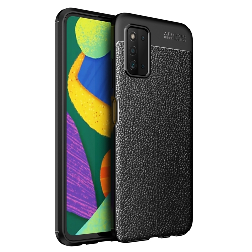 

For Samsung Galaxy A03s 164mm Litchi Texture TPU Shockproof Case(Black)