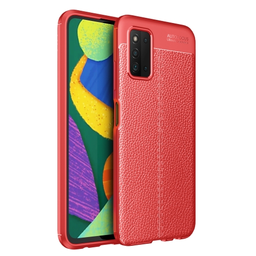 

For Samsung Galaxy A03s 164mm Litchi Texture TPU Shockproof Case(Red)